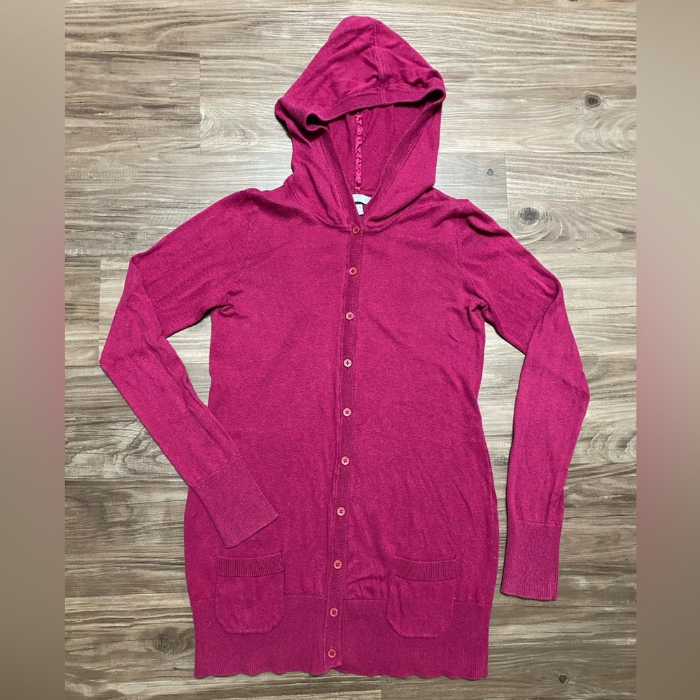 3/$25 Delia’s Button Down Cardigan with Hoodie